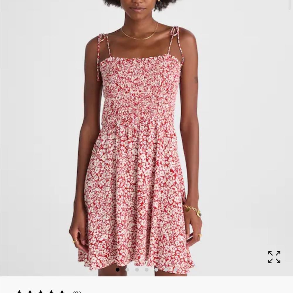 NWT Tie Shoulder Mini Dress in Red Floral - size 4